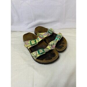 BIRKENSTOCK Papillio Arizona Sandals Women's Size 5 Yellow Multi-color Paisley